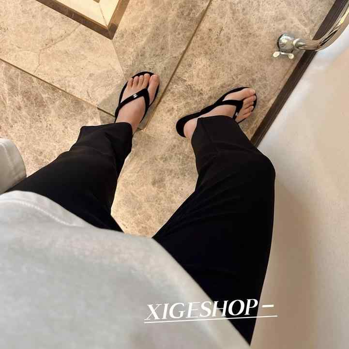 パンツ レディース ハイウエスト 9分丈 微フレア 春夏 ストレッチ スリム効果 脚長デザイン ブラック 薄手 コーディネートしやすい 普段使い 軽量 伸縮性