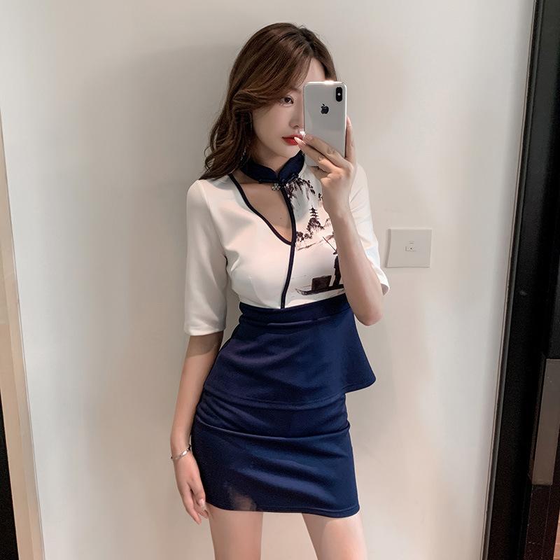 女性用 マッサージ 技師服 スリムフィット セット 美容サロン 足浴 フットセラピー スパ ナイトクラブ 作業着 ユニフォーム ボディライン スリミング効果 伸縮性 快適 普段使い