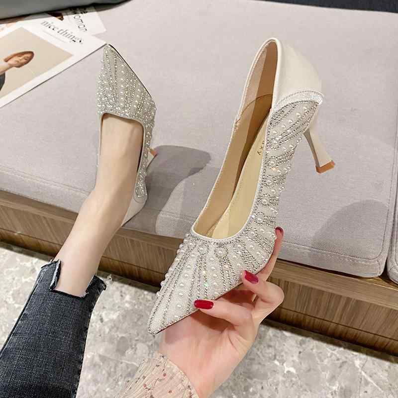 パンプス 女性用 細ヒール 7cm ポインテッドトゥ フレンチスタイル 疲れにくい 軽量 春 吸湿速乾 通勤用 普段使い