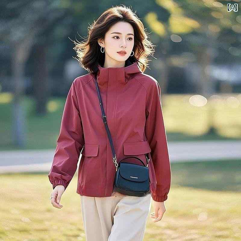 トレンチコート レディース 春秋 ショート丈 ピンク系 カジュアル 韓国風 ユニーク かわいい アウター 普段使い 軽量