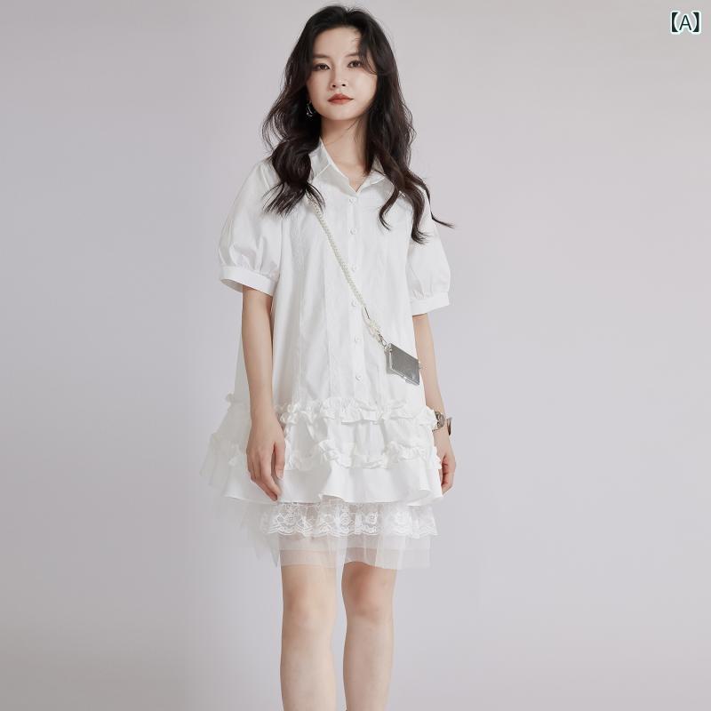 キッズ お嬢さん 衣裳 夏 短袖 スピード競技 花柄 裾フラウンス ふわふわ チュールドレス 口さかしい 綿混 姫御前 表現スタイル