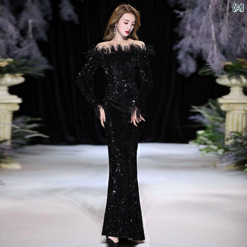 暮れ合い御召しもの レディース ロング丈 パイエット 衣裳 寄り合い用 寄り合い御召しもの 御膳上等感 ボディコン か細い成り行き フォーマル キラキラ 光輝 お上さん用  妃殿下 名媛表現スタイル