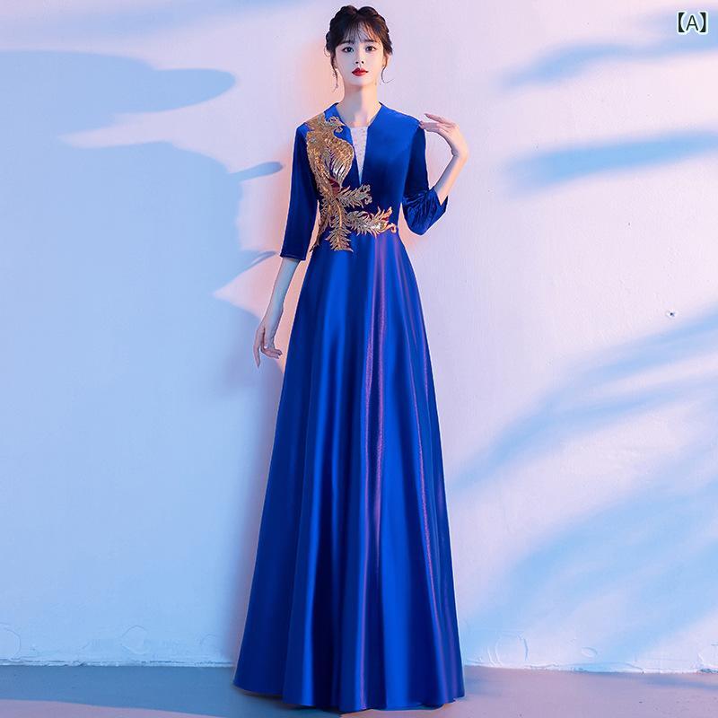 レディース ロング御召しもの コーラス団 上演服 夕間暮れ御召しもの 成年者用 詠じる市民大会 上演 フォーマル 雅びやか 表現スタイル