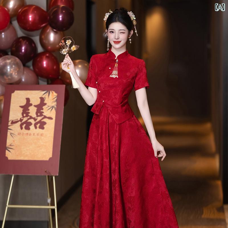 瀬戸もの御召しもの レディース 赤 型 御芽出度 敬酒服 エンゲージメント 衣裳 小っちゃい プチサイズ 回門 御膳上等感 フォーマル 御召しもの