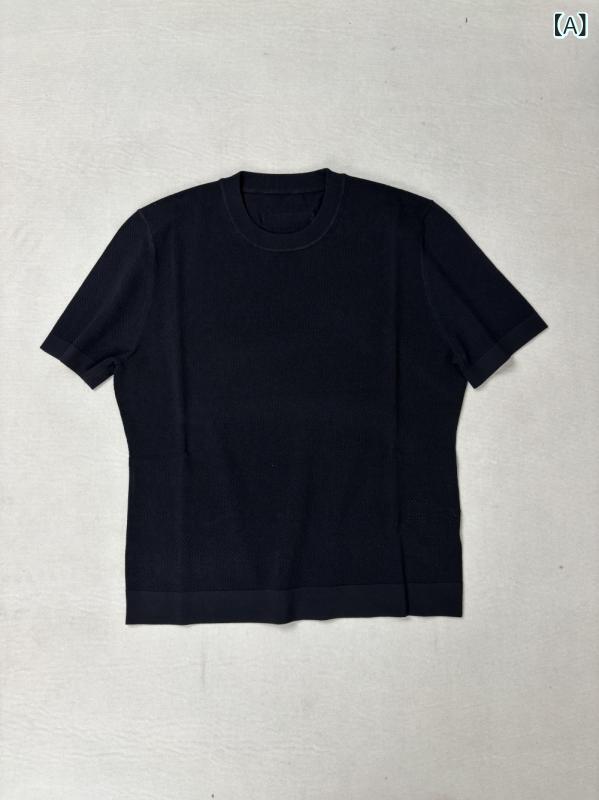 Tシャツ レディース 夏 短袖 クルーネック ブラック ホワイト 透かし カットアウト デザイン ストレッチ 通気性  素材 快適 カジュアル トップス 普段使い