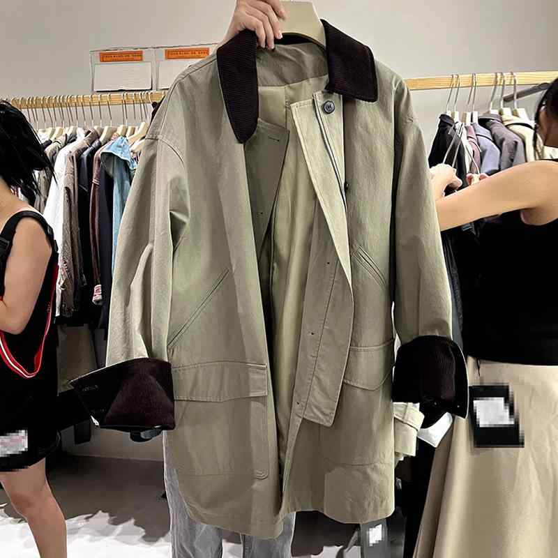 レディース 秋冬 トレンチコート ゆったり 中長丈 猥りがわしい 影ぼうし ラペル 襟 うつり変わり 目論む 御膳上等感 雅びやか 心地好い デイリー 使い走り オシャレ アウター