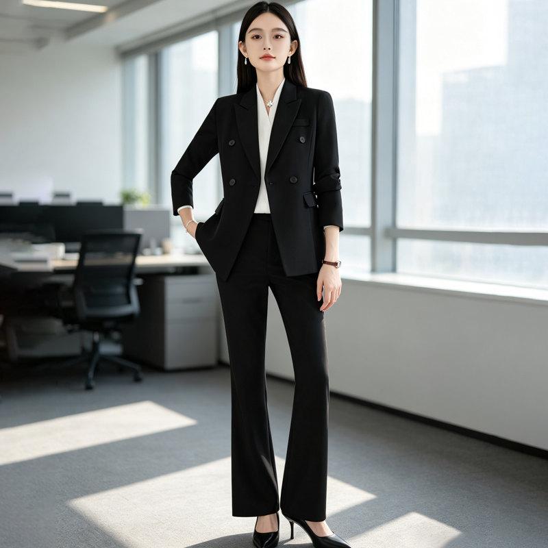 テーラードジャケット レディース 春夏 薄手 セットアップ 職業用 スーツ 事務服 通勤用 オフィス 営業 フロント 接客 ホテル 制服 スリム 細見え 美脚効果 綺麗め 上品 高級感 フォーマル 伸縮性 ストレッチ 通気性 速乾 洗える 無地 スタイル｜SEIYUショップ