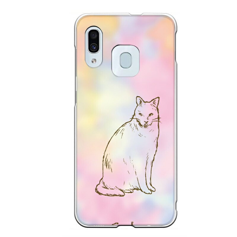 楽天市場 Galaxy A30専用 猫 ネコ Cat アニマル 動物 手書き風 おしゃれ 可愛い カラフル タイダイ柄風 シンプル セカデパ