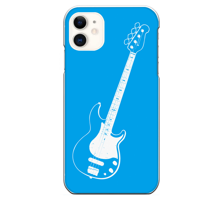楽天市場 Iphone 11専用 ストラト バンド イラスト 音楽 楽器 軽音 シンプル ブルー 青 クール ギター セカデパ
