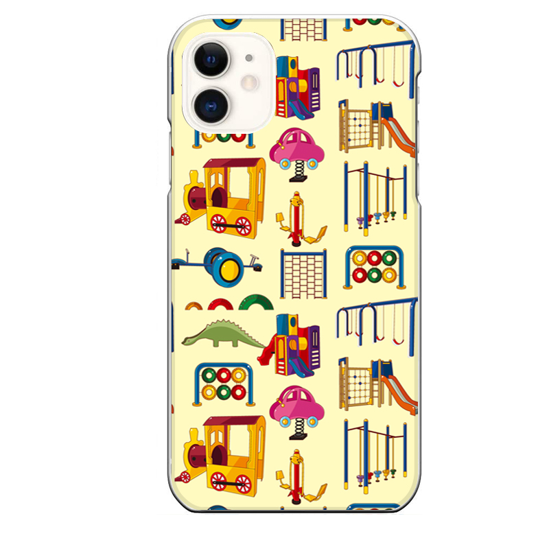 楽天市場 Iphone 11専用 イラスト 公園 子ども カラフル おしゃれ かわいい ガーリー 遊具 遊び場 セカデパ