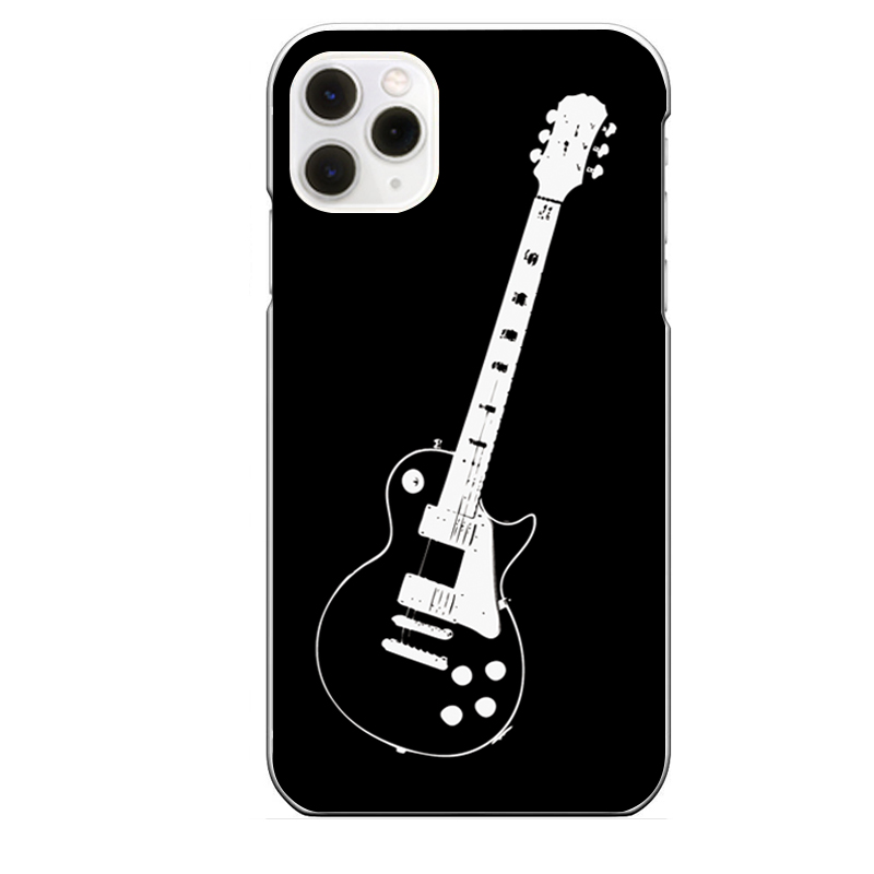 楽天市場 Iphone 11 Pro専用 レスポール バンド イラスト 音楽 楽器 軽音 シンプル ブラック 黒 クール ギター セカデパ
