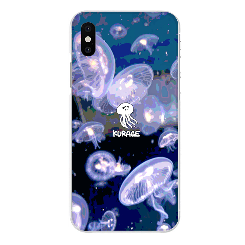 楽天市場 Iphone Xr専用 クラゲ 海月 海の生き物 水族館 おしゃれ 可愛い Kurage クラゲ好きさんにオススメ 青 水槽 ブルー 青 リアル セカデパ