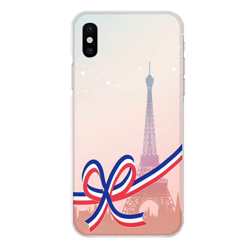 楽天市場 Iphone Xs専用 トリコロール エッフェル塔 リボン フランス パリの街 おしゃれ 可愛い かわいい グラデーション セカデパ