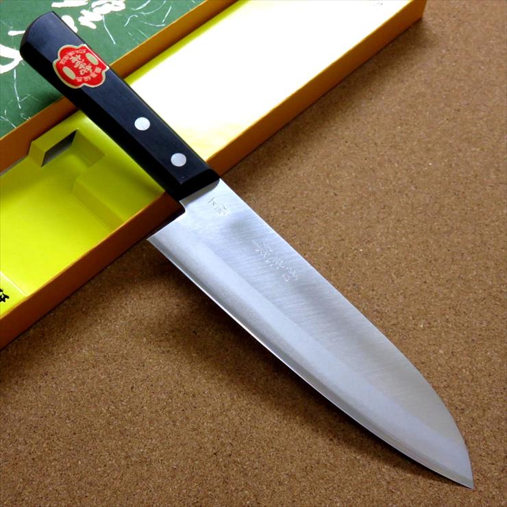 楽天市場 関の刃物 三徳包丁 17cm 170mm 和忠作 鋼割込 芯材 白紙2号 炭素鋼ハガネ ステンレス 積層合板ハンドル 家庭用 肉切り 魚の処理 野菜切りなど多種多様な両刃万能包丁 文化包丁 国産日本製 Skkカトラリー