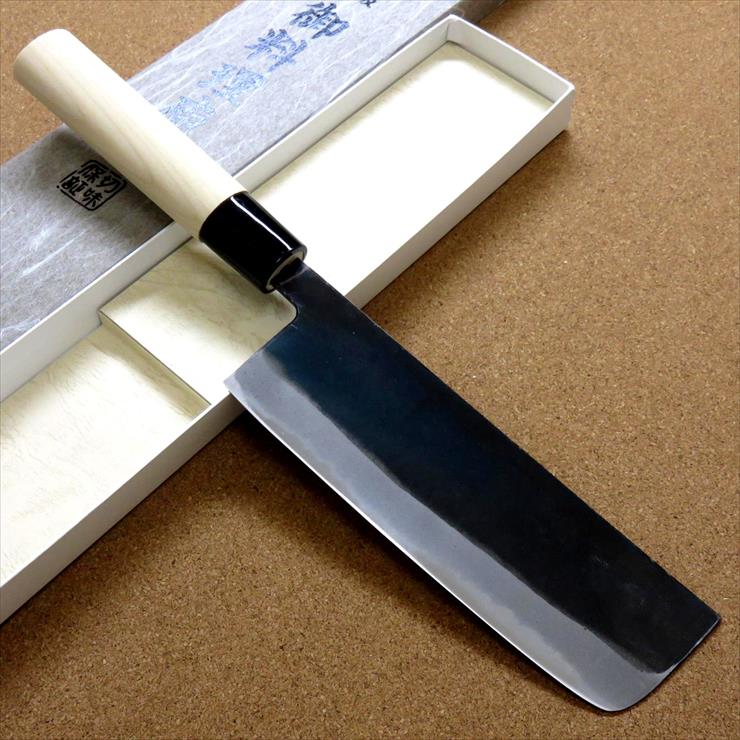 関の刃物 三徳包丁 165mm 無印 安来青鋼 2号 浜研 黒打 口金付 包丁 楽天市場】関の刃物 三徳包丁 16.5cm (165mm) 北正 無印 安来青