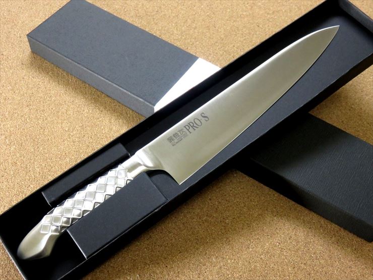 SEKI KANETSUGU PRO-S 5005 Kitchen Gyuto Chef's Knife 210mm 8.3" Stainless Handle - Picture 10 of 11