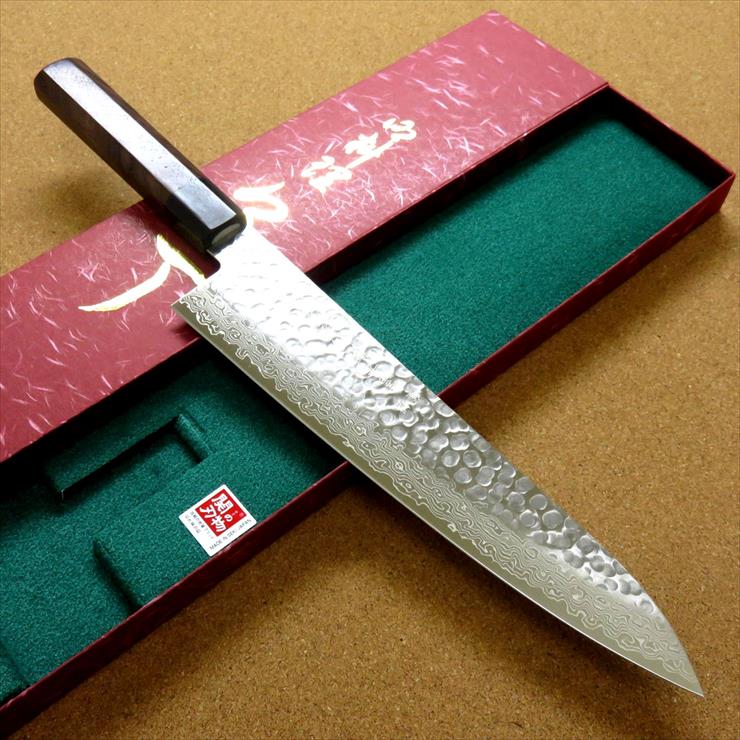 楽天市場】包丁 牛刀 21cm (210mm) 富士觀 関の刃物 ダマスカス 45層