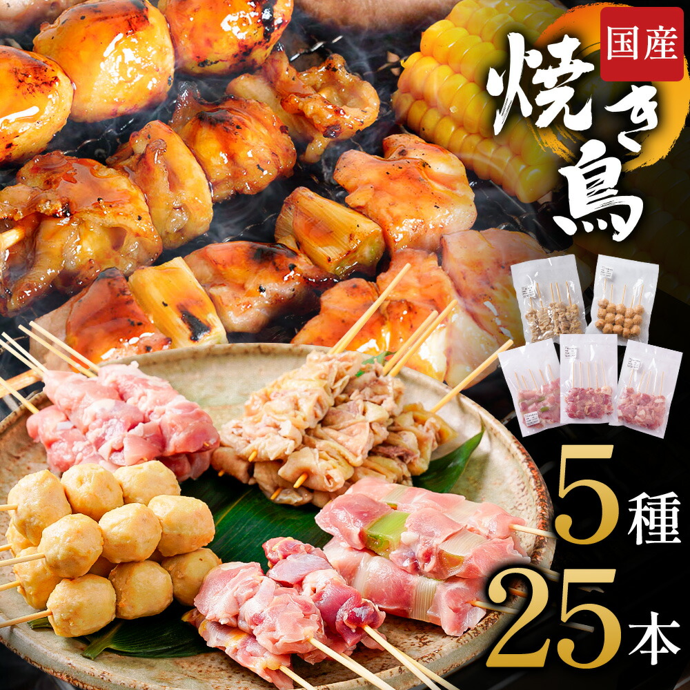 とりやさんが作った焼き鳥セット5本入り 25本セット 手刺し 手作り もも肉 ねぎま つくね 鶏皮 ねぎま 親鳥  鶏肉 鶏皮 鳥皮 鶏かわ チキン 成鶏 とりにく 鳥肉 とり肉 送料無料