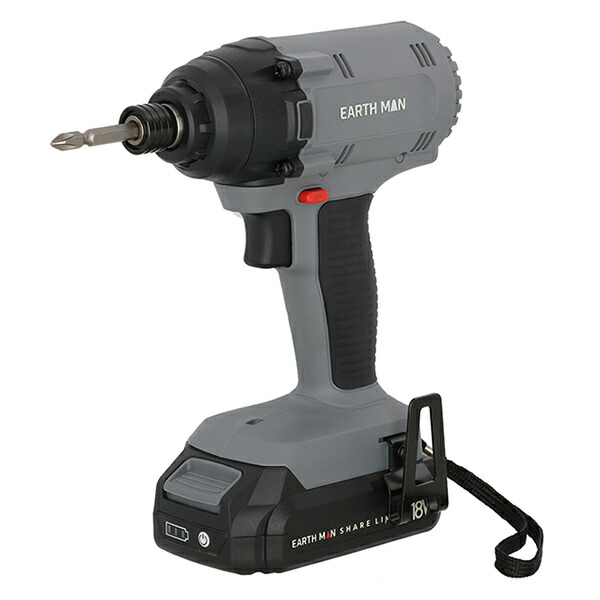 【即日出荷】高儀 EARTH MAN 18V充電式インパクトドライバー SL-IDR180-AS｜セキチュー店