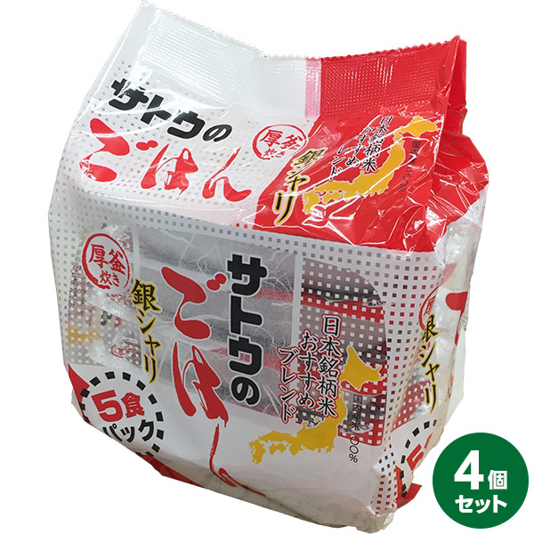 佐藤食品 サトウのごはん 銀シャリ 200g 5食パック×4個セット 20食 最大87％オフ！