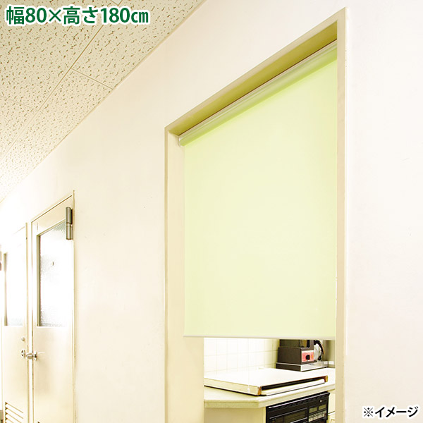 【直送】【日時指定不可】フルネス スリムロールスクリーン無地 両面テープタイプ L2191 グリーン【北海道・沖縄・離島配送不可】|セキチュー店