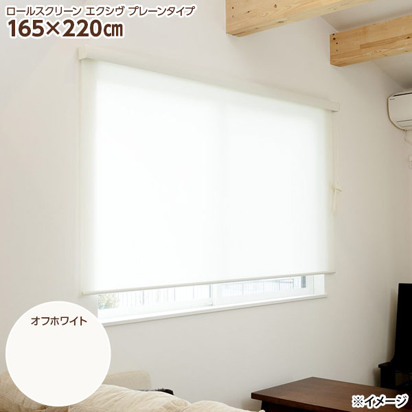 【直送】【日時指定不可】フルネス カバー付きロールスクリーン エクシヴ L3516 165×220cm オフホワイト【北海道・沖縄・離島配送不可】