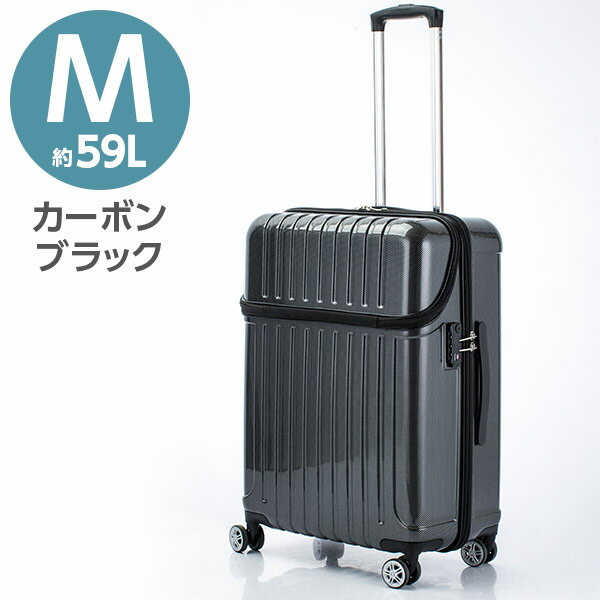 【直送】【日時指定不可】協和 アクタス トップオープンジッパーキャリー M カーボンブラック 74-20321【沖縄・離島配送不可】