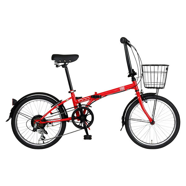 FIAT 折りたたみ自転車 ホワイト 11/9 ポイント+5% フィアット (FIAT) FIAT FDB206L ホワイト 外装6段