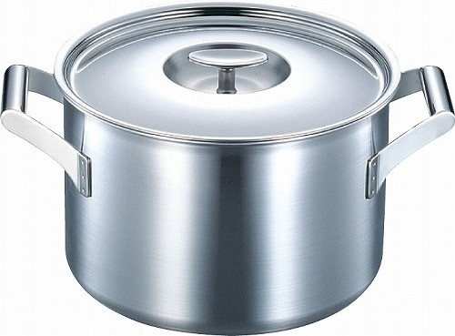 ステンレス鋼 深型両手なべ 27糎 アカオ(フジノス) エレックマスタープロ PRO 【IH生産品200V相応う】 辻一皿分の料理授業時間、梅田昌功御師匠さんとき勧める品。 両手深鍋 アカオアルミ