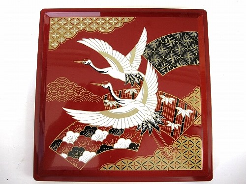 楽天市場】重箱 6.5寸 一段 / お重 じゅうばこ 名入れ可 朱 二羽鶴