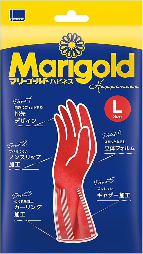 楽天市場】オカモト ビルパール 炊事手袋 M ビニール厚手（裏毛付