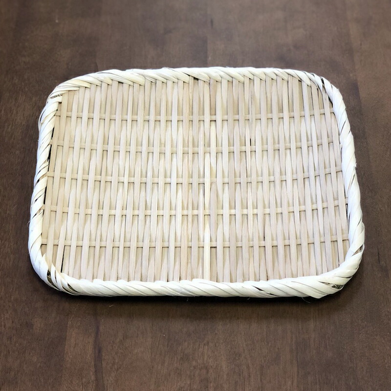 楽天市場】/即納/ 角盆ざる 34x28cm 竹製 / 盆ざる 角 角盆ザル