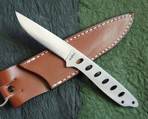 HATTORI ハットリ あまご　共柄 シースナイフ 8Aステンレス鋼 革シース付 川釣り用ナイフ