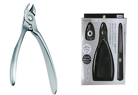FAITH　フェイス　NCH-LBP ニッパー爪切り ニッパー式爪切り ネイルニッパー　ネイルケア Lサイズ　ツメキリ ステンレス　ヘアライン仕上 爪飛び防止カバー　爪ヤスリ付 日本製　送料無料 【FAITH-NCH-LBP】【10013937】