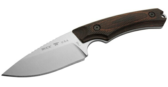 BUCK バック<br>664WAS<br>Alpha Hunter Walnut<br>アルファ ハンター ウォルナット<br>ドロップポイントブレード<br>ウォルナットハンドル<br>レザーシース付
