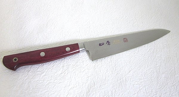 HIRO KNIVES ヒロナイブズ 四季 チェリーパッカーウッドステンレスダマスカス ペティーナイフ 150mm 最大76%OFFクーポン