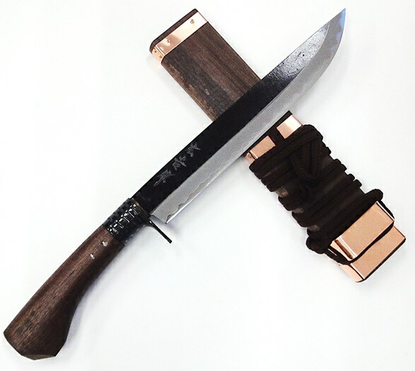 兼常作 剣鉈 (山鉈 狩猟刀) 鉈 ナタ 墨流し ダマスカス アウトドア D72 兼常作 剣鉈 (山鉈 狩猟刀) 鉈 ナタ 墨流し ダマスカス アウトドア D72