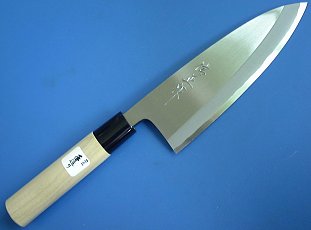 【関の刃物屋特選】 出刃包丁　付鋼　 信正印　165mm　白紙2号付鋼