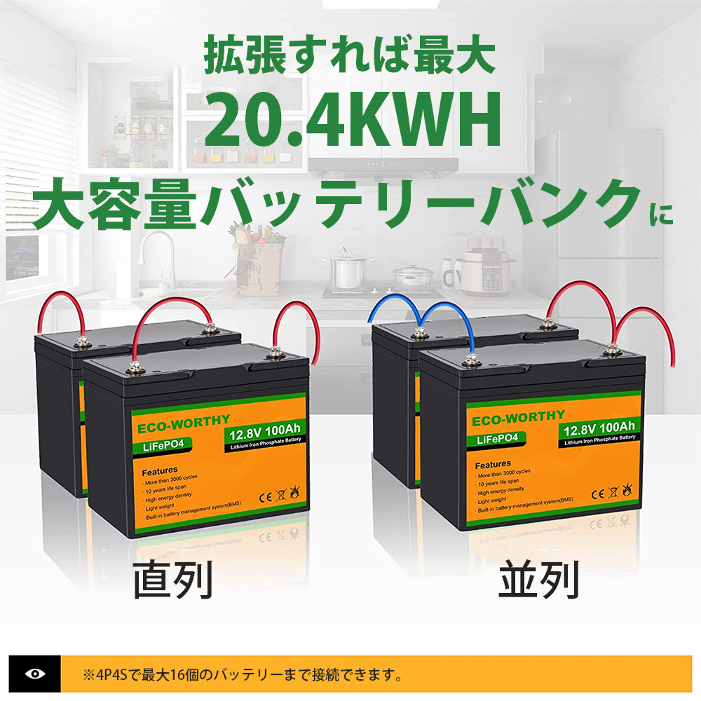 高級品市場 ECO-WORTHY 12v バッテリー californiabonsai.com