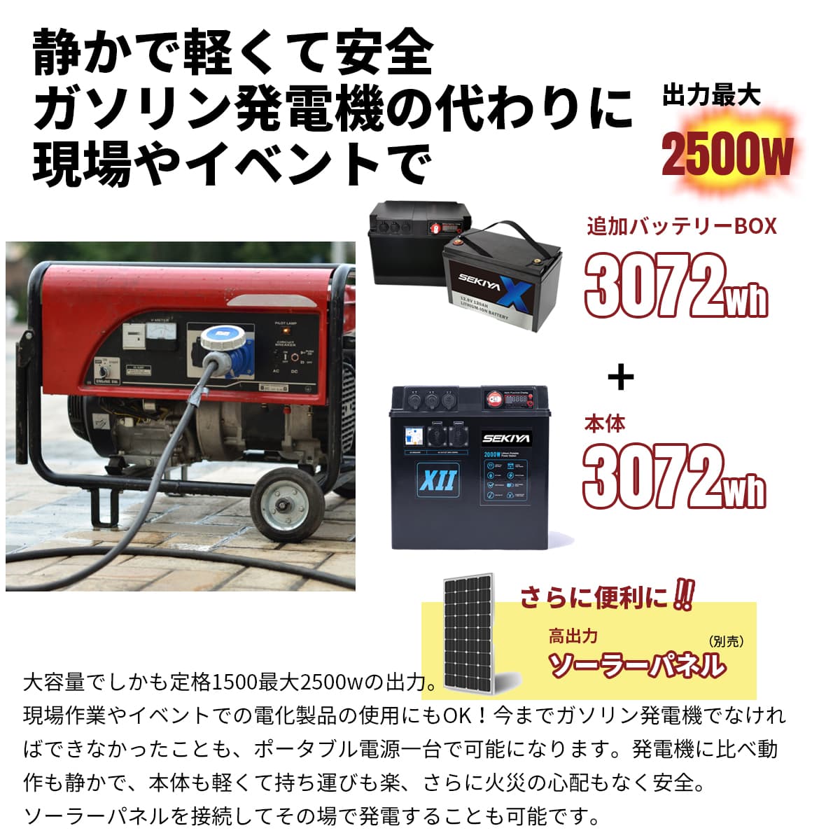 最大122wh容量 ポータブル電源 Sdb30 電動工具本体 簡単接続で最大122whまで増設 怪物 太陽光充電mppt付属 単体3072wh 00w出力 その他 自動切り替え付 Powerアップ 故障修理ok 電話サポート無料bluetti ｓｅｋｉｙａ自動切り替え付き怪物 家庭用蓄電池