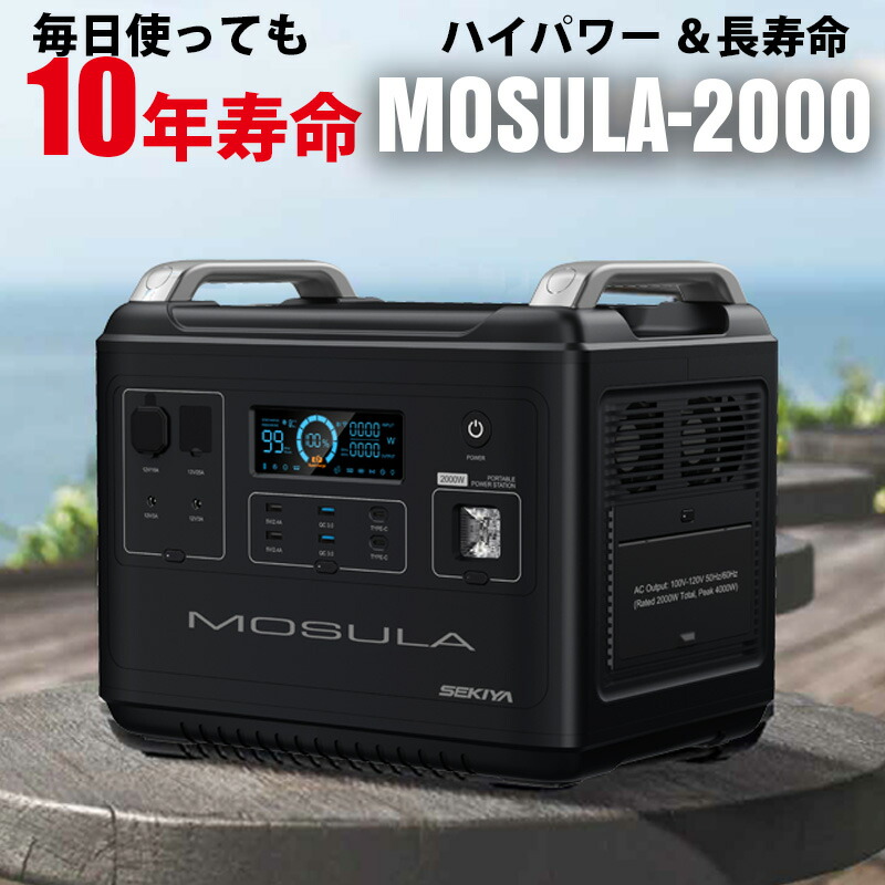 大割引 世界最新 ポータブル電源 出力最大 4000w 定格2000w 容量2000wh