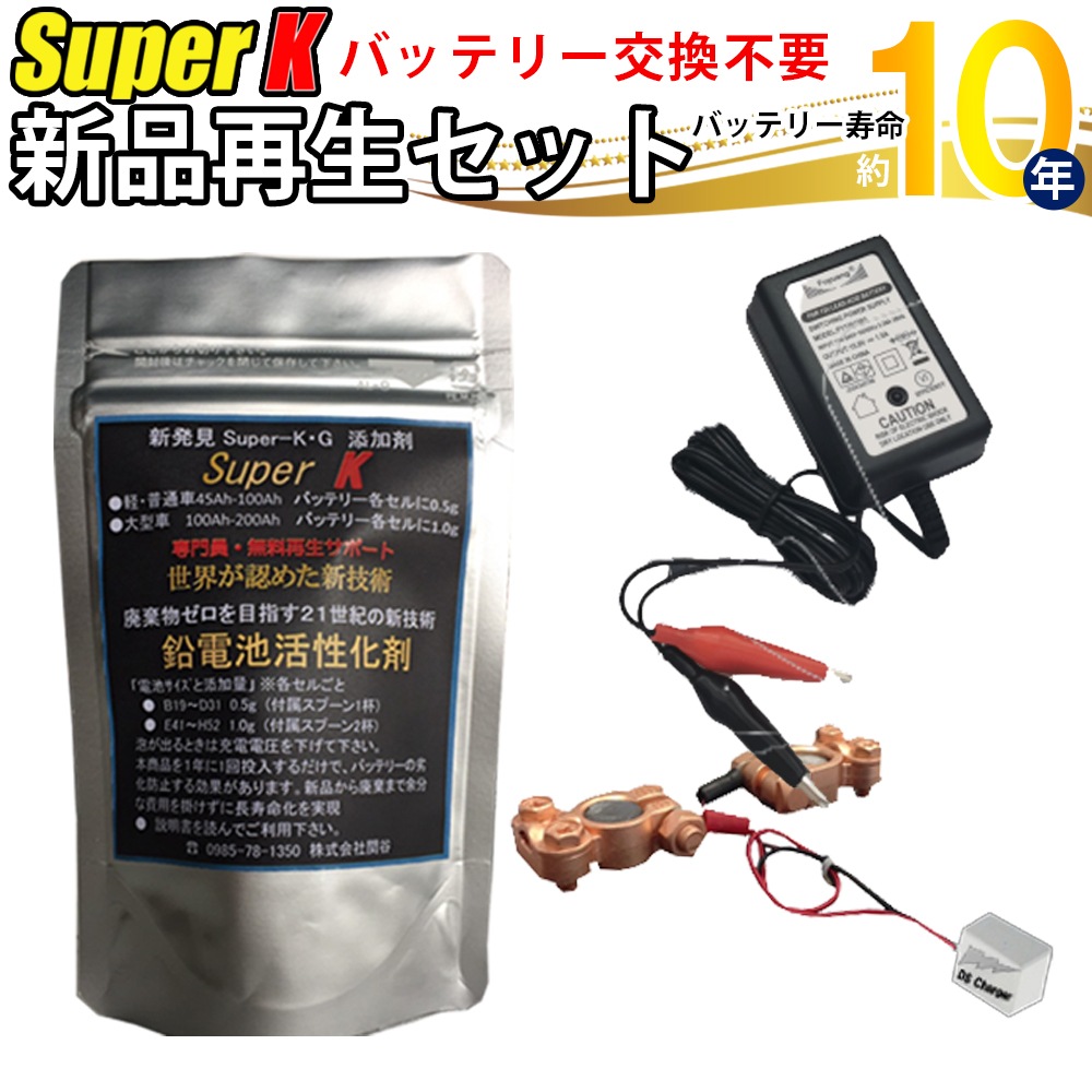 【楽天市場】バッテリー再生セット （バッテリー再生剤20g+再生充電器14.6v10A+バッテリーパルス) バッテリー交換不要  宮崎県ものづくり大賞受賞 九州経済産業局認定技術 サポート無料 SEKIYA : せきや