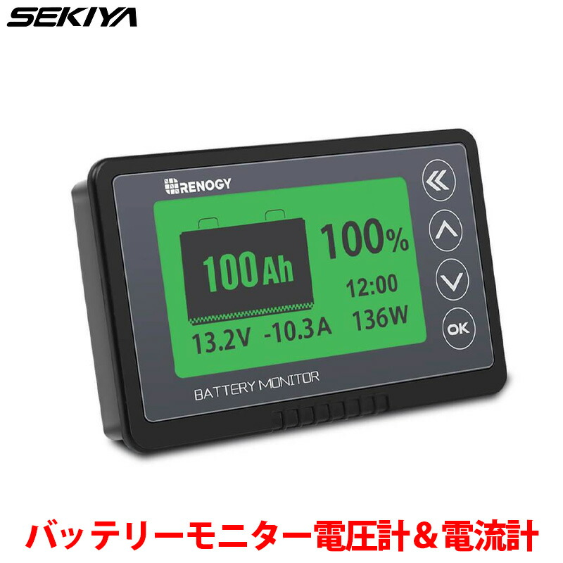 バッテリーモニター 電圧計&電流計 RBM500 【G3モデル】サポート無料 SEKIYA|せきや