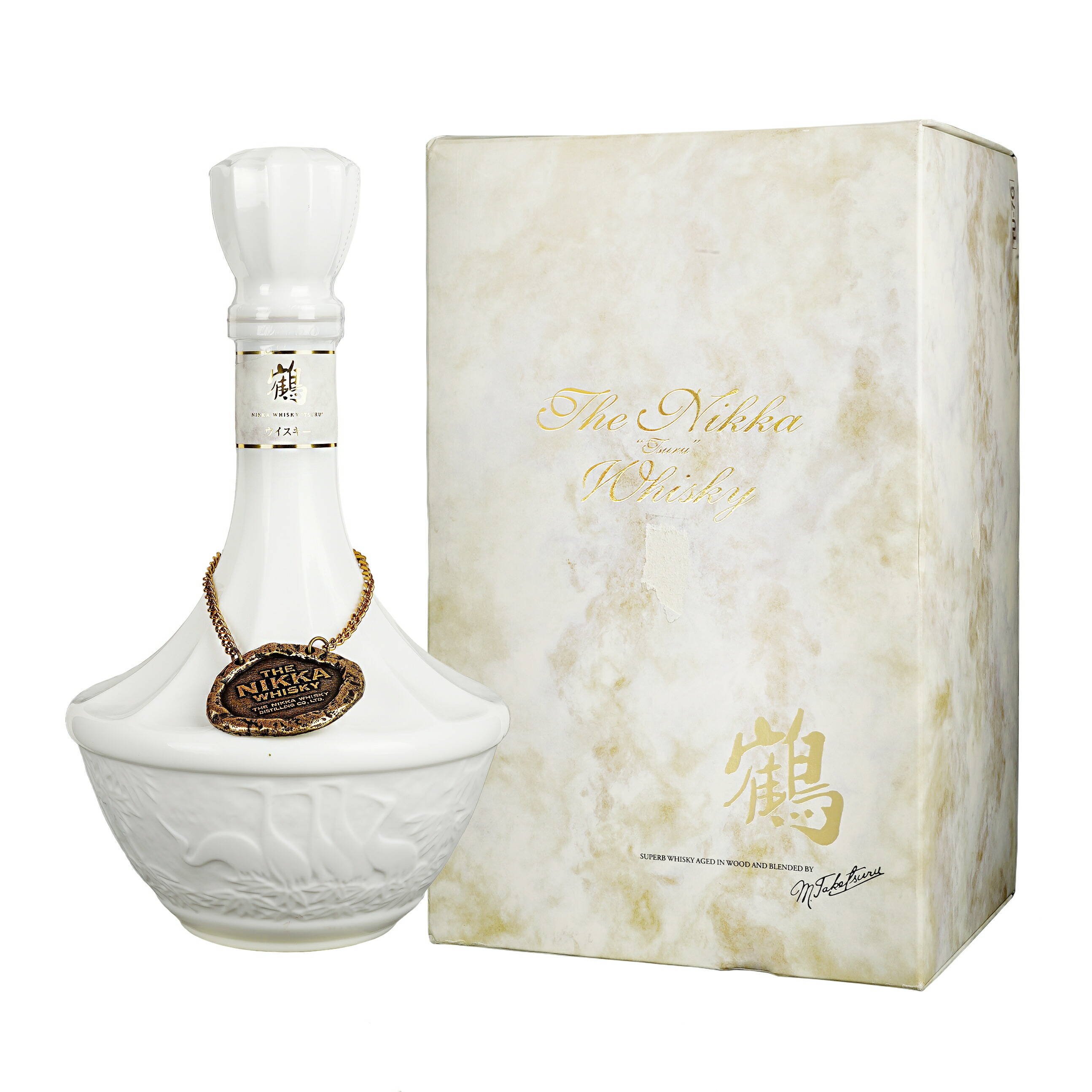 楽天市場】ニッカウィスキー「鶴」白陶器ボトルNIKKA ”TSURU”White