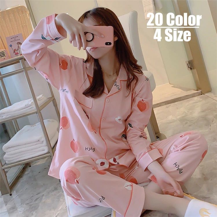 【最安挑戦！55%OFF＆12302円→6444円!】2点セット パジャマ ルームウェア 綿 レディース ルームウェア女性 可愛い部屋着 寝巻き ランジェリー パジャマ 韓国風 春夏秋冬長袖 パジャマ