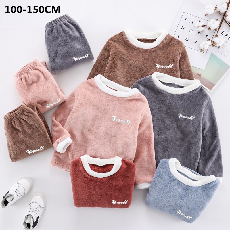 【最安挑戦！55%OFF＆11420円→5982円!】子供 ルームウェア パジャマ　5色　女の子　男の子　男女兼用　春秋冬　セットアップ　フリース　厚手　長袖＋ロングズボン カワイイ 吸汗吸湿　柔らか　快適な着心地　100-150cm