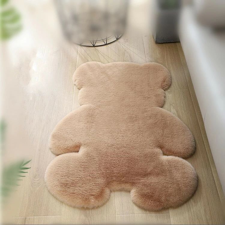 【最安挑戦！57%OFF＆52391円→26195円!】9色ラグ くま形 150cm*200cm 洗える カーペット 北欧 おしゃれ カーペット かわいい ラグ シャギーラグ ホワイト 白 黒 円型 洗濯 サークル 滑り止め ラグマット 絨毯 じゅうたん くま形