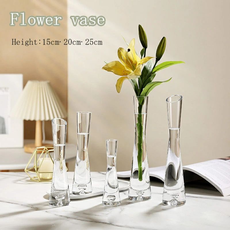 【最安挑戦！57%OFF＆5796円→2898円!】花瓶 ガラス おしゃれ 花器 一輪挿し フラワーベース インテリア 雑貨 新生活 リビング 寝室 玄関 書斎 窓辺 食卓 花びん 円柱 生花 造花 植物 新築祝い 引っ越し祝い 結婚祝い 敬老の日 ギフト