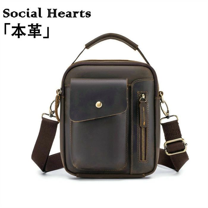 【最安挑戦！55%OFF＆11508円→6028円!】本革 厳選牛革 ショルダーバッグ メンズ メンズバッグ ワンショルダー 斜めがけ 肩掛け レザー 革 収納 アウトドア 父の日 オイルレザー 経年変化 メッセンジャーバッグ 斜め掛けバッグ 革