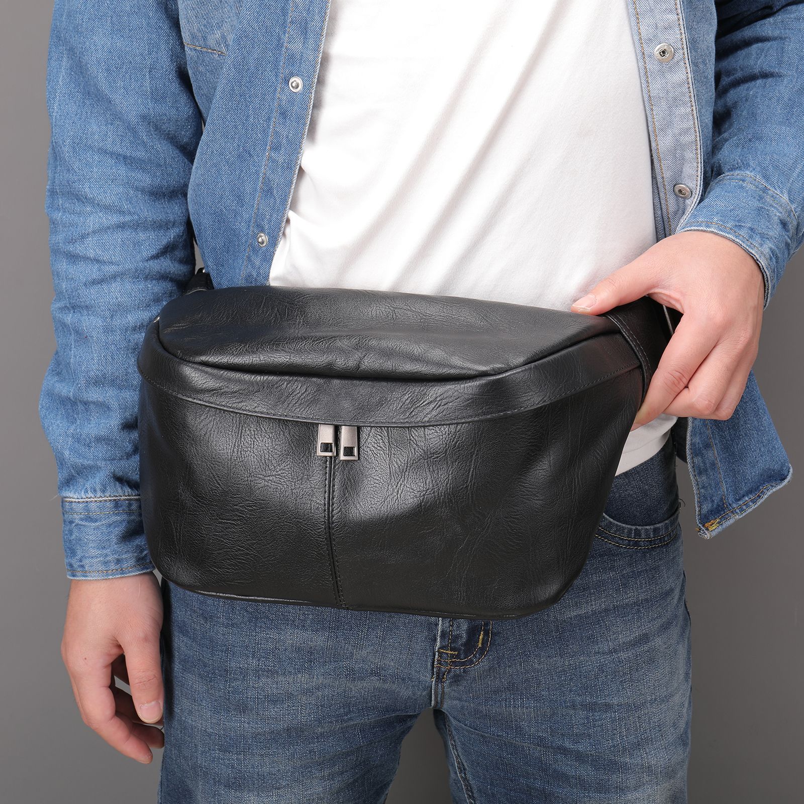 【最安挑戦！55%OFF＆14658円→7678円!】トレンド ファッション メンズ チェストバッグ 耐久性抜群 軽量 コンパクト スマホ・財布・小物収納 高級感 おしゃれ 本革 大容量 アウトドア